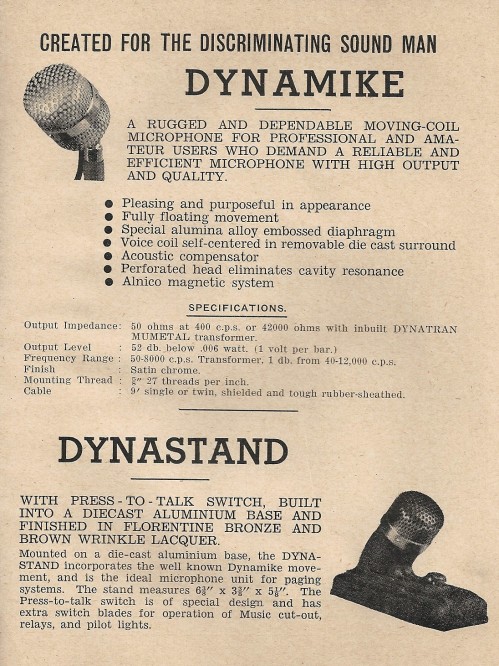 Steane's Microphone Catalogue 1948 P.3